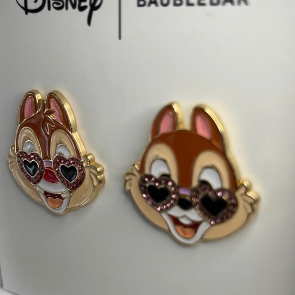 Disney BaubleBar Chip and Dale Valentine Earrings - Picture 3 of 5